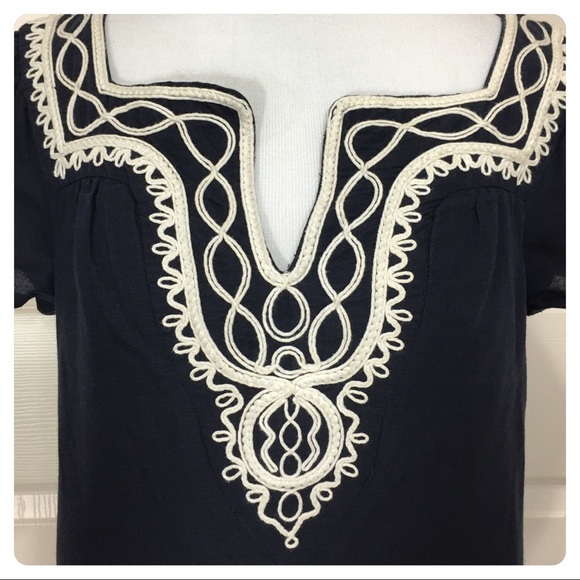 Milly linen/cotton navy shift - Picture 5 of 5